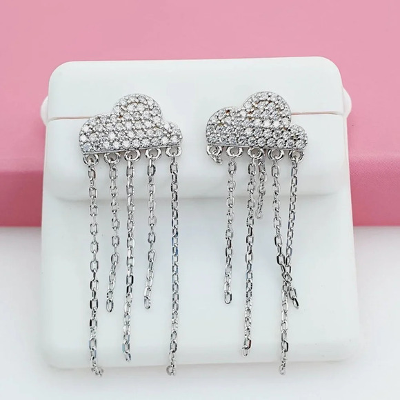 "925 Sterling Silver Cubic Zirconia Earrings, U19254698 - Picture 6 of 11